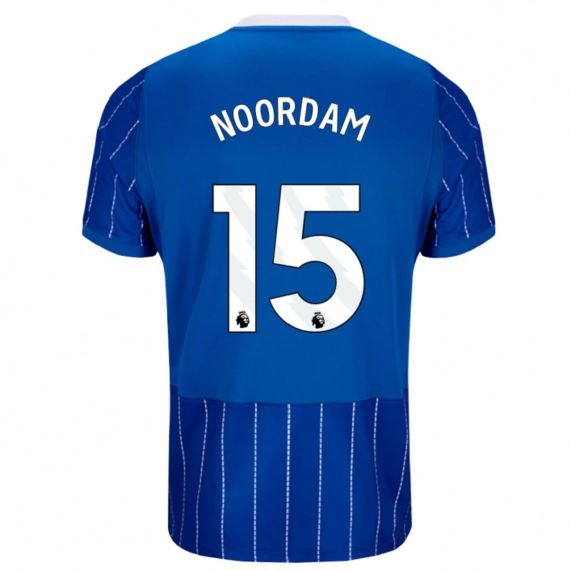 Danxen Kobiety Nadine Noordam #15 Średni Niebieski Biały Domowa Koszulka 2026/27 Koszulki Klubowe