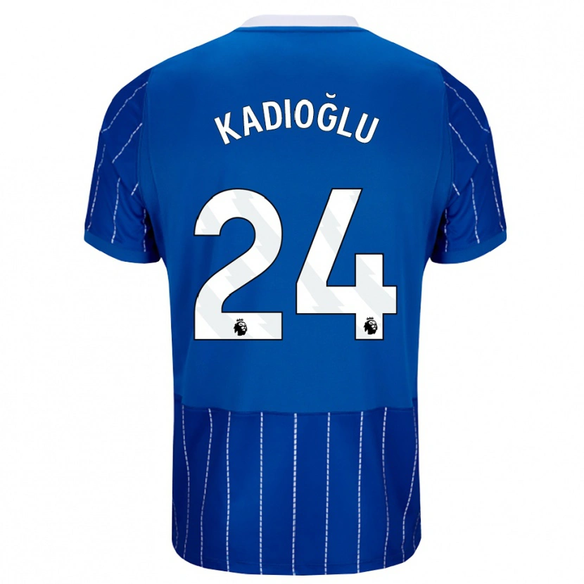 Danxen Kobiety Ferdi Kadıoğlu #24 Średni Niebieski Biały Domowa Koszulka 2026/27 Koszulki Klubowe