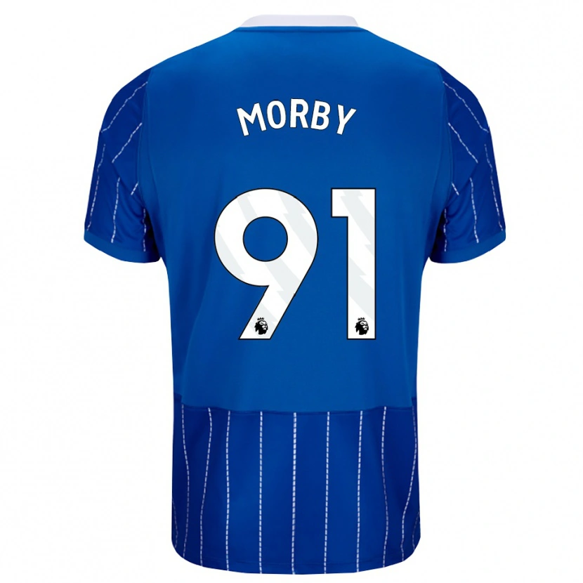 Danxen Kobiety Jackson Morby #91 Średni Niebieski Biały Domowa Koszulka 2026/27 Koszulki Klubowe
