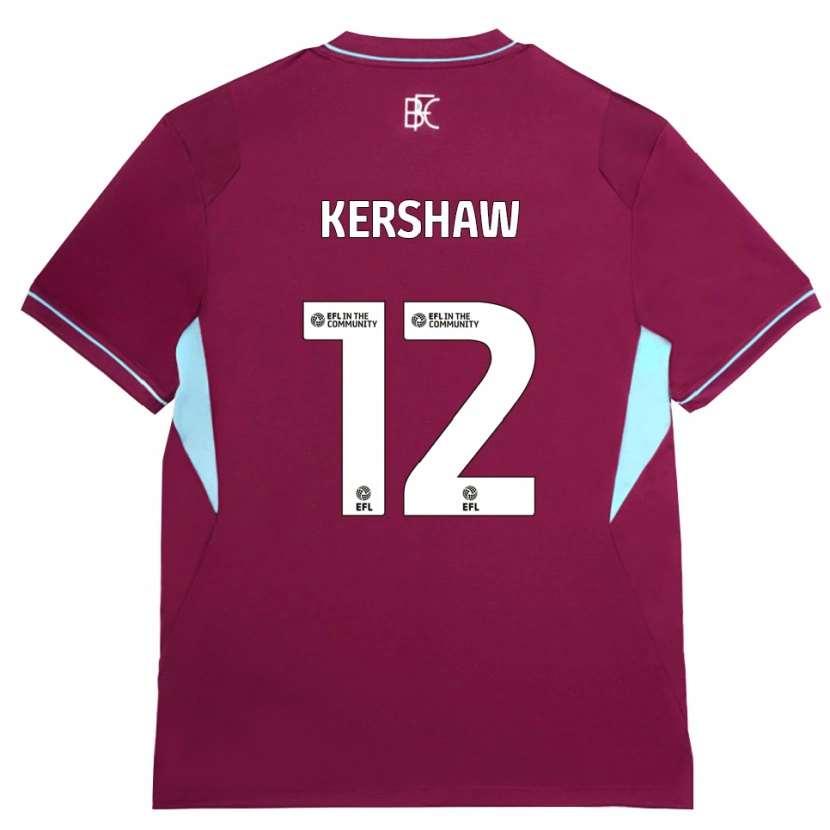 Danxen Kobiety Joe Kershaw #12 Bordowy Zielony Domowa Koszulka 2026/27 Koszulki Klubowe