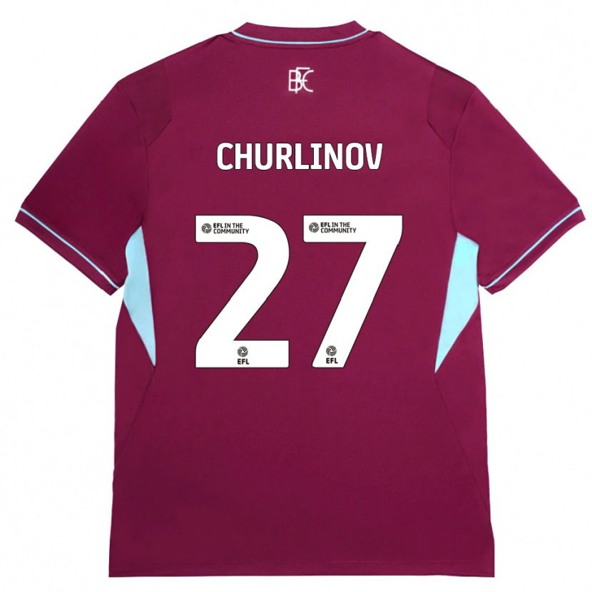 Danxen Kobiety Darko Churlinov #27 Bordowy Zielony Domowa Koszulka 2026/27 Koszulki Klubowe