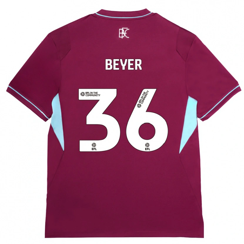 Danxen Kobiety Jordan Beyer #36 Bordowy Zielony Domowa Koszulka 2026/27 Koszulki Klubowe