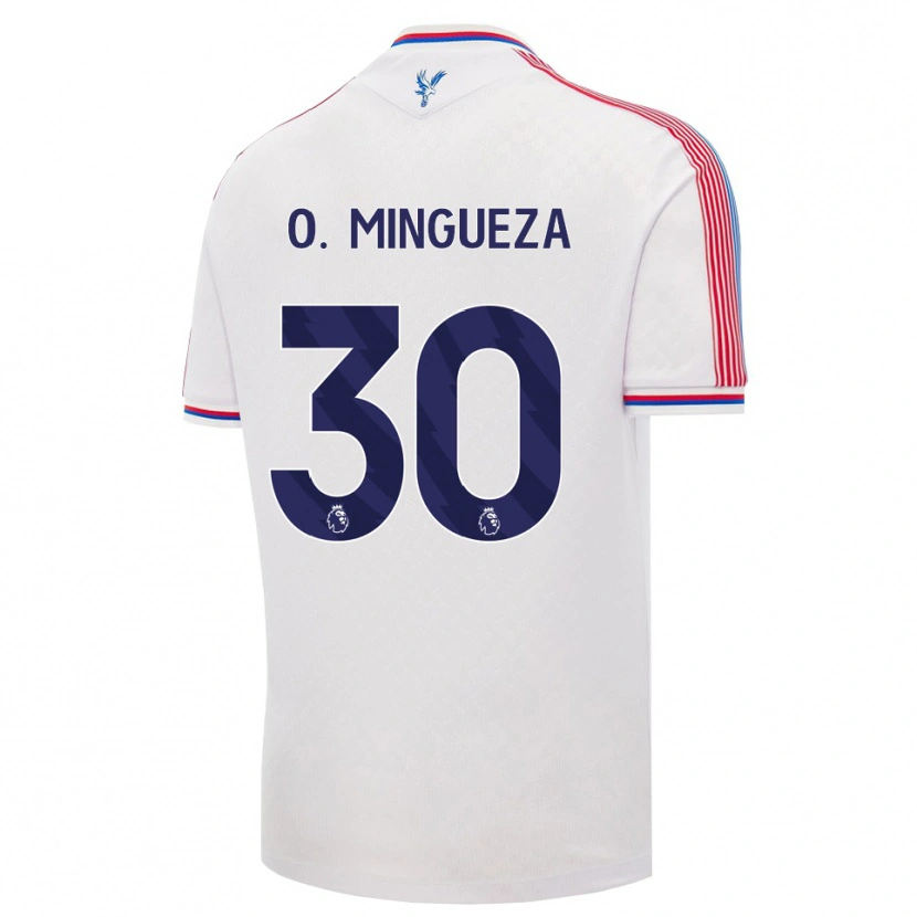 Danxen Kobiety Óscar Mingueza #30 Biały Czerwony Niebieski Domowa Koszulka 2026/27 Koszulki Klubowe