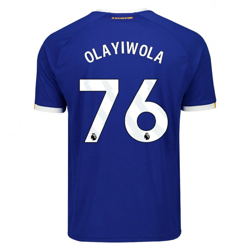 Danxen Kobiety Malik Olayiwola #76 Niebieski Biały Żółty Domowa Koszulka 2026/27 Koszulki Klubowe