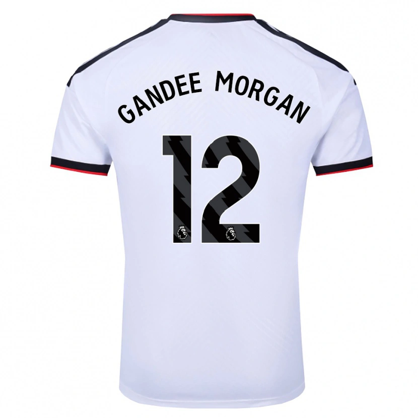 Danxen Kobiety Stella Gandee Morgan #12 Biały Czarny Czerwony Domowa Koszulka 2026/27 Koszulki Klubowe