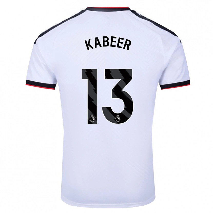 Danxen Kobiety Eric Kabeer #13 Biały Czarny Czerwony Domowa Koszulka 2026/27 Koszulki Klubowe