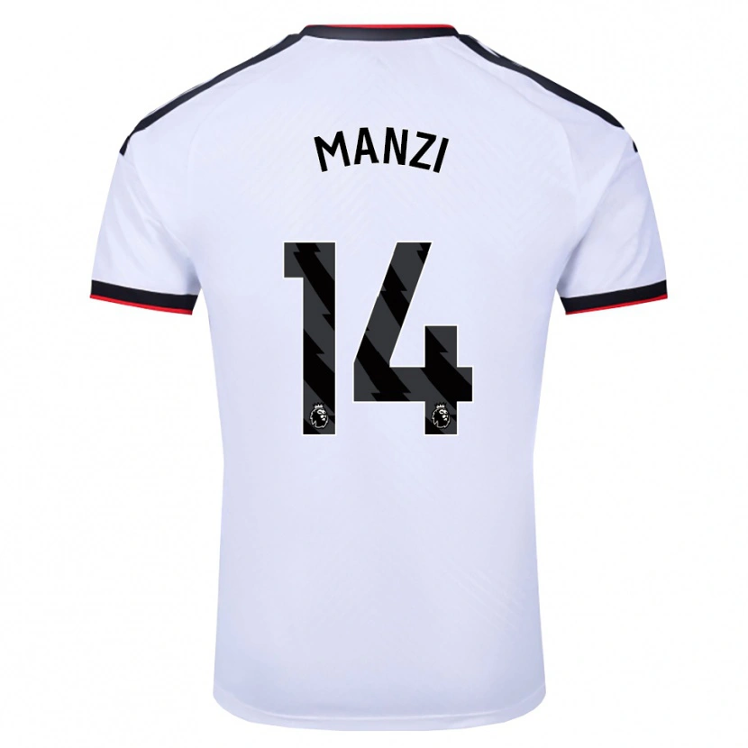 Danxen Kobiety Sophie Manzi #14 Biały Czarny Czerwony Domowa Koszulka 2026/27 Koszulki Klubowe