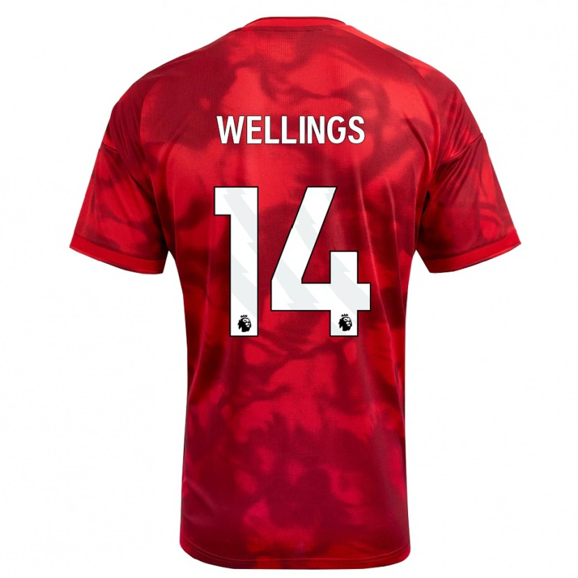 Danxen Kobiety Charlie Wellings #14 Karmazynowy Biały Domowa Koszulka 2026/27 Koszulki Klubowe