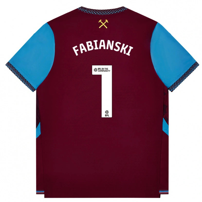 Danxen Kobiety Lukasz Fabianski #1 Bordowy Niebieski Chaber Domowa Koszulka 2026/27 Koszulki Klubowe