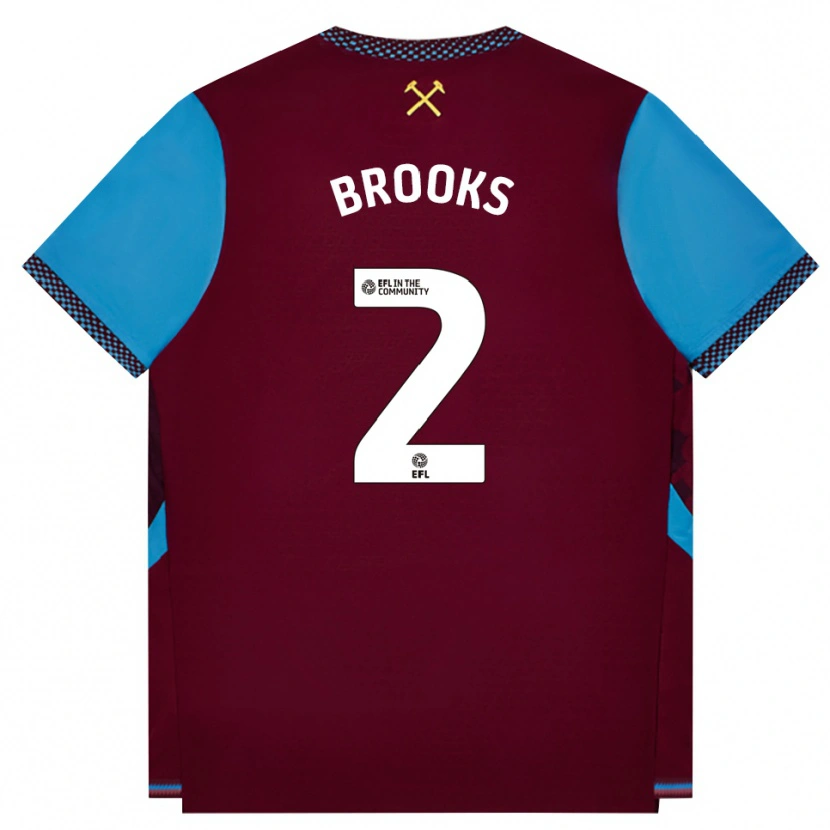 Danxen Kobiety Connor Brooks #2 Bordowy Niebieski Chaber Domowa Koszulka 2026/27 Koszulki Klubowe