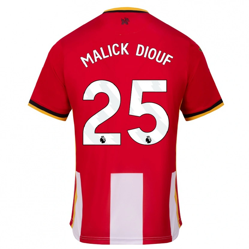 Danxen Kobiety El Hadji Malick Diouf #25 Żółty Czarny Czerwony Domowa Koszulka 2026/27 Koszulki Klubowe