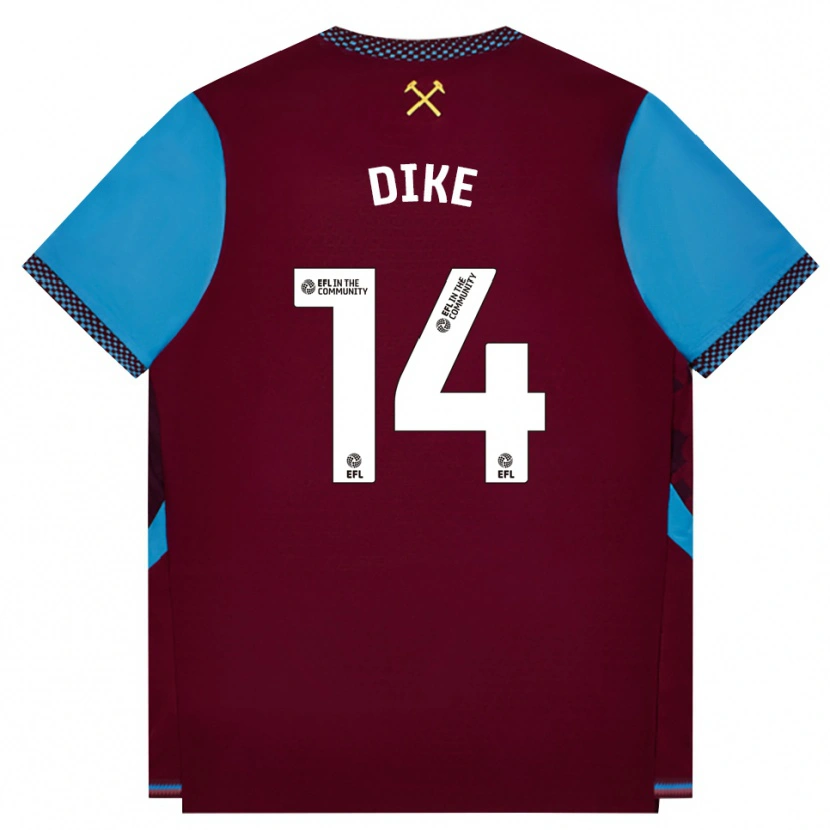 Danxen Kobiety Lewis Dike #14 Bordowy Niebieski Chaber Domowa Koszulka 2026/27 Koszulki Klubowe