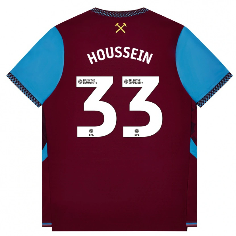 Danxen Kobiety Halle Houssein #33 Bordowy Niebieski Chaber Domowa Koszulka 2026/27 Koszulki Klubowe