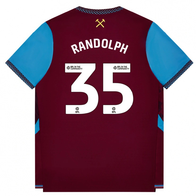 Danxen Kobiety Darren Randolph #35 Bordowy Niebieski Chaber Domowa Koszulka 2026/27 Koszulki Klubowe