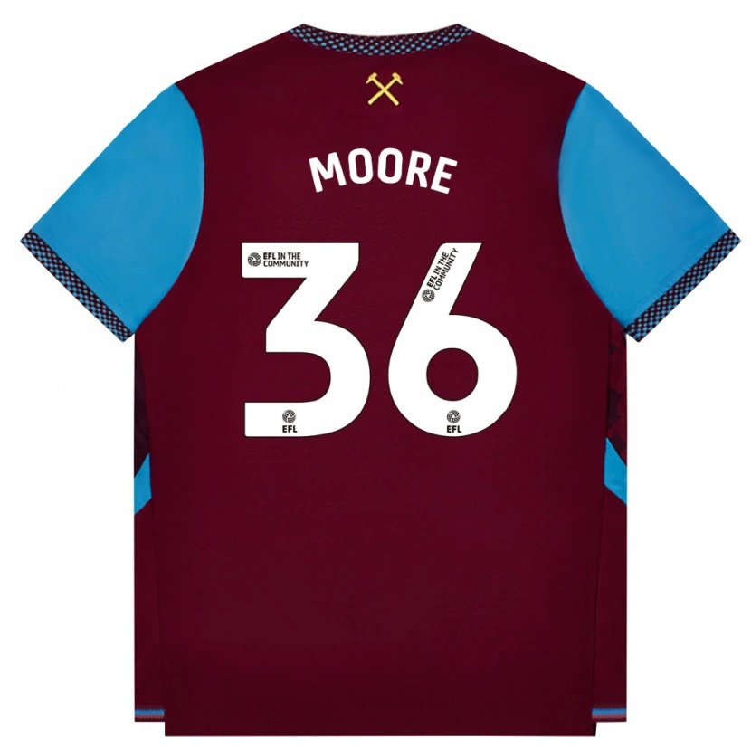 Danxen Kobiety Sean Moore #36 Bordowy Niebieski Chaber Domowa Koszulka 2026/27 Koszulki Klubowe