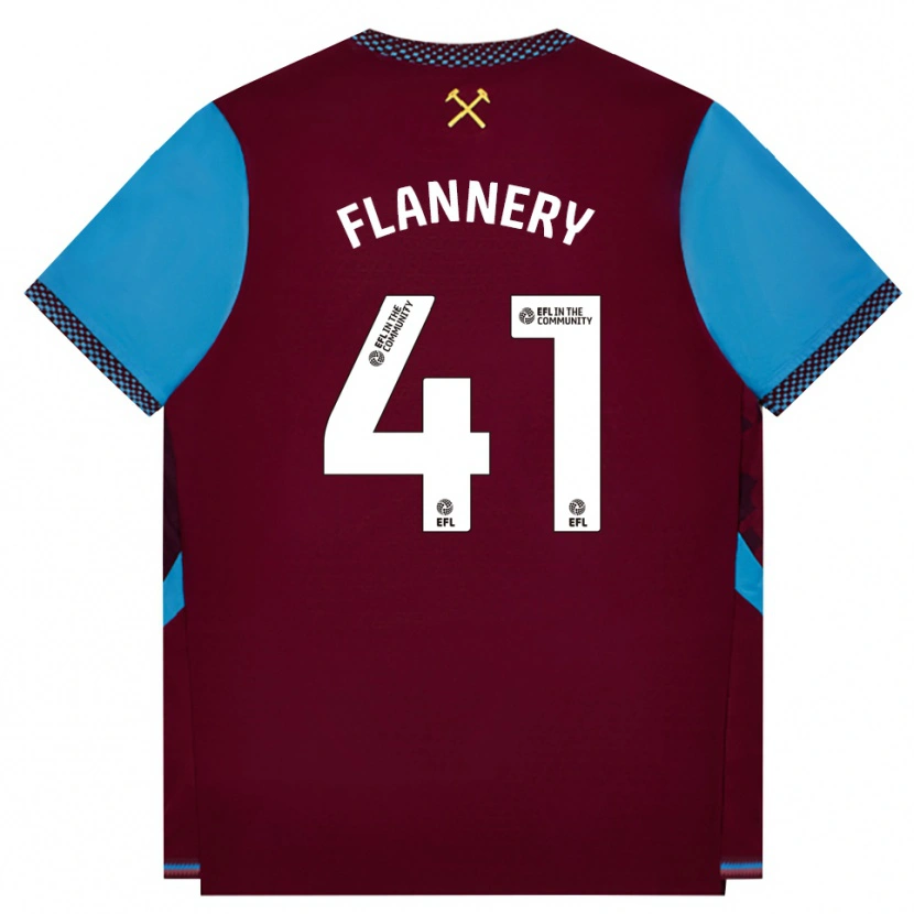 Danxen Kobiety Keira Flannery #41 Bordowy Niebieski Chaber Domowa Koszulka 2026/27 Koszulki Klubowe