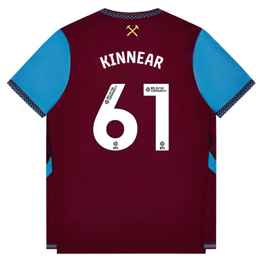 Danxen Kobiety Brian Kinnear #61 Bordowy Niebieski Chaber Domowa Koszulka 2026/27 Koszulki Klubowe