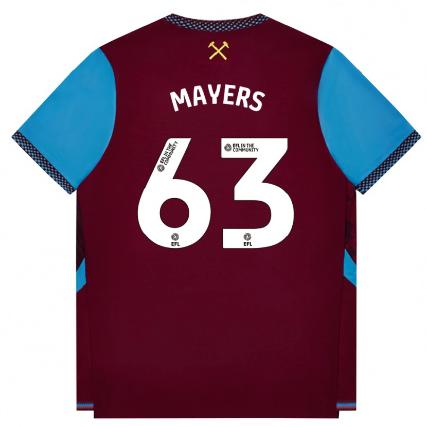 Danxen Kobiety Ezra Mayers #63 Bordowy Niebieski Chaber Domowa Koszulka 2026/27 Koszulki Klubowe