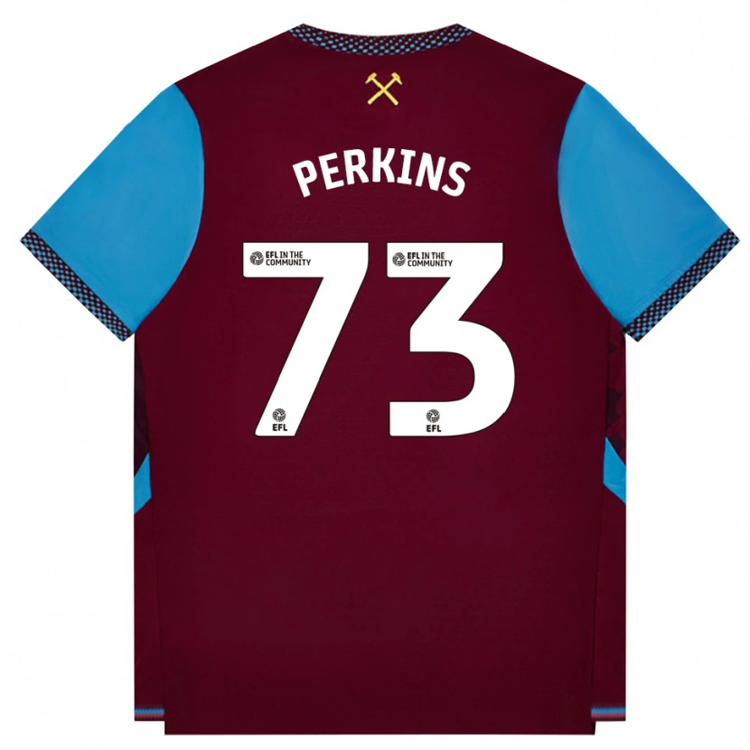 Danxen Kobiety Vinnie Perkins #73 Bordowy Niebieski Chaber Domowa Koszulka 2026/27 Koszulki Klubowe