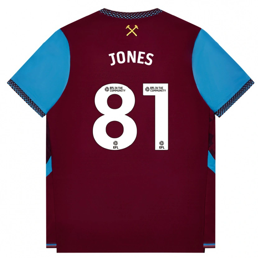 Danxen Kobiety Liam Jones #81 Bordowy Niebieski Chaber Domowa Koszulka 2026/27 Koszulki Klubowe