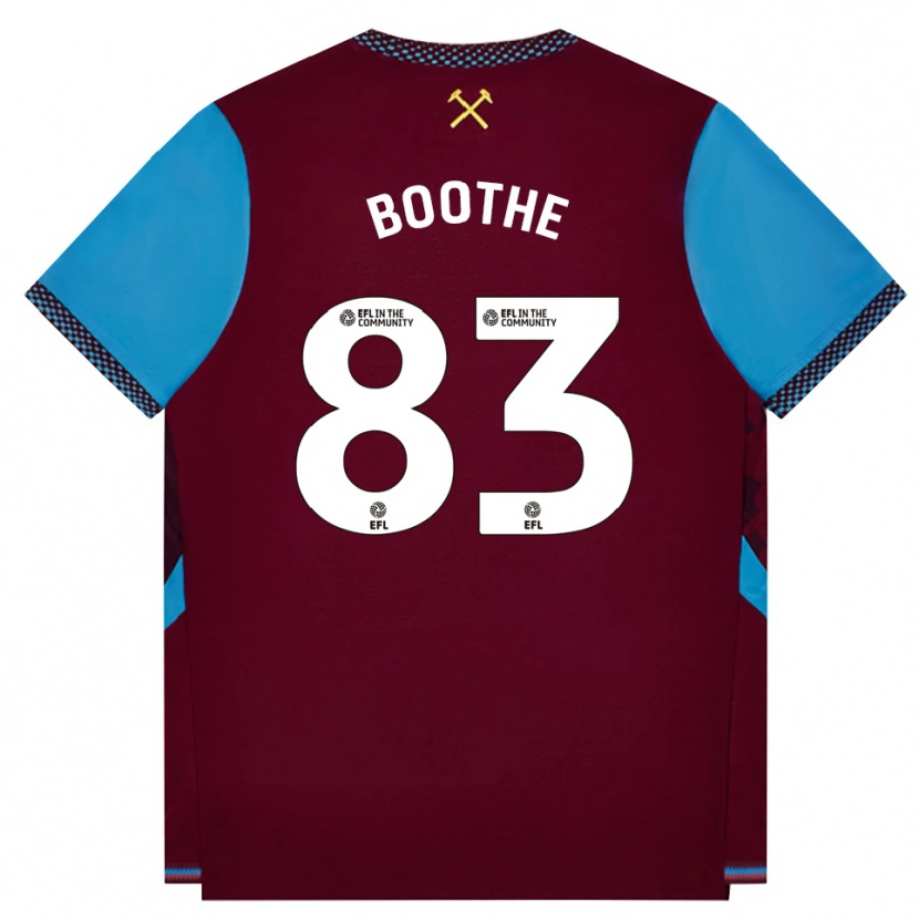 Danxen Kobiety Sebastian Boothe #83 Bordowy Niebieski Chaber Domowa Koszulka 2026/27 Koszulki Klubowe