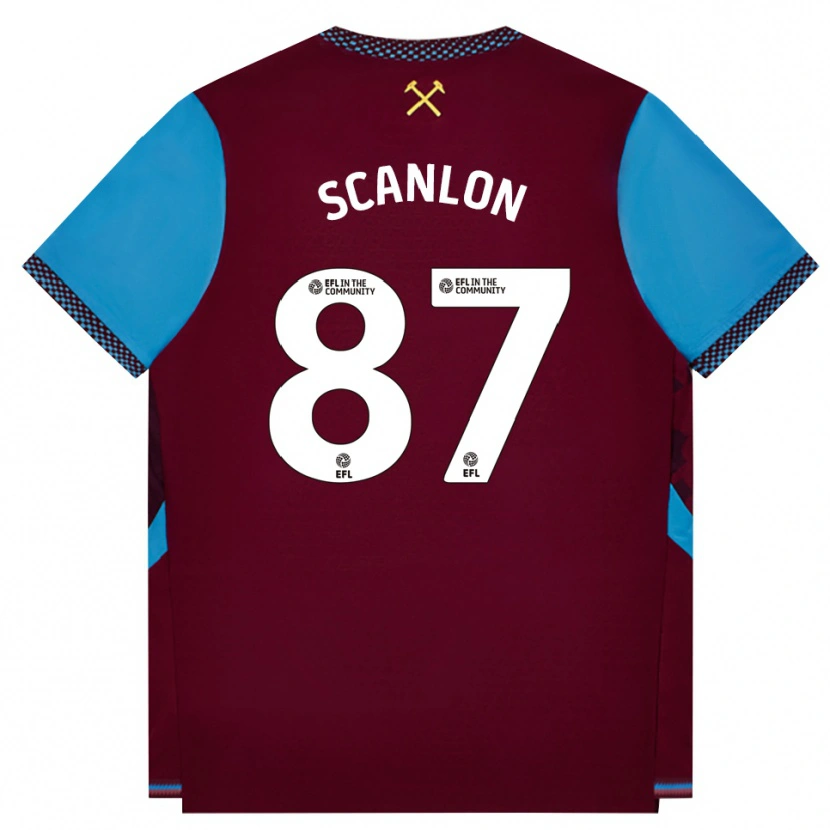 Danxen Kobiety Joe Scanlon #87 Bordowy Niebieski Chaber Domowa Koszulka 2026/27 Koszulki Klubowe