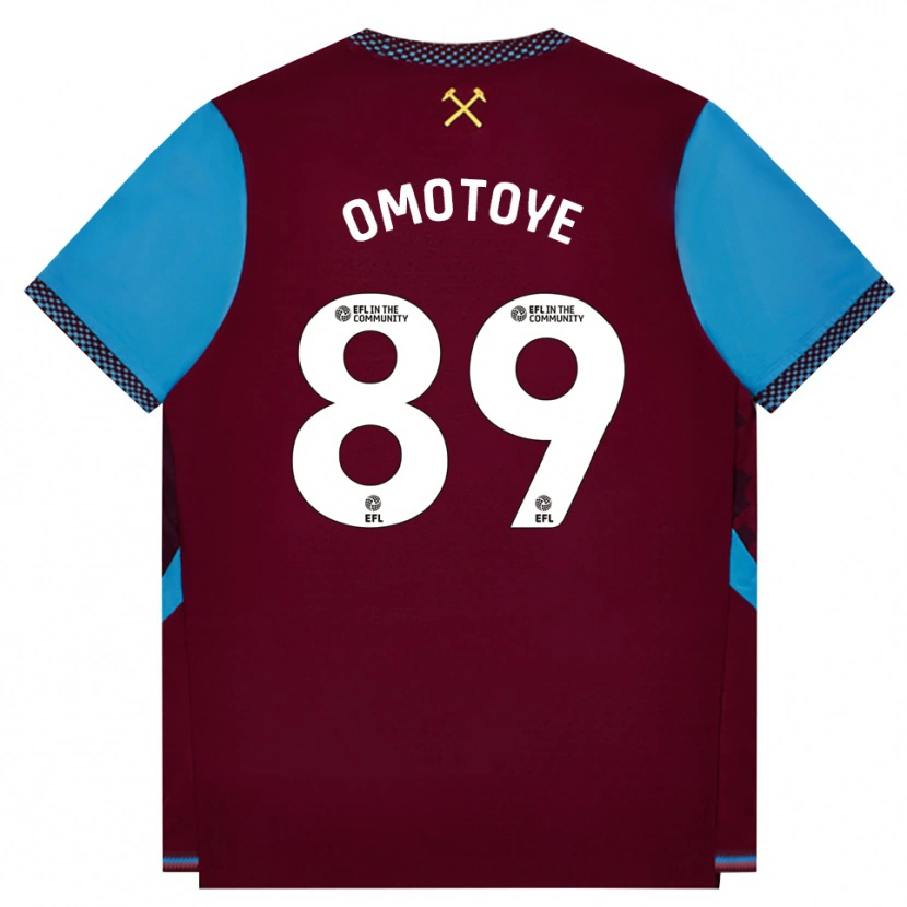 Danxen Kobiety Tyrone Omotoye #89 Bordowy Niebieski Chaber Domowa Koszulka 2026/27 Koszulki Klubowe