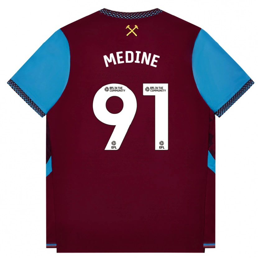 Danxen Kobiety Jephthah Medine #91 Bordowy Niebieski Chaber Domowa Koszulka 2026/27 Koszulki Klubowe