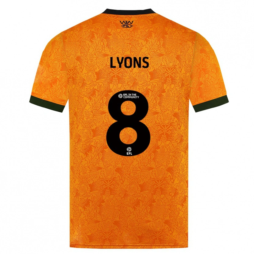 Danxen Kobiety Connor Lyons #8 Pomarańczowy Czarny Domowa Koszulka 2026/27 Koszulki Klubowe