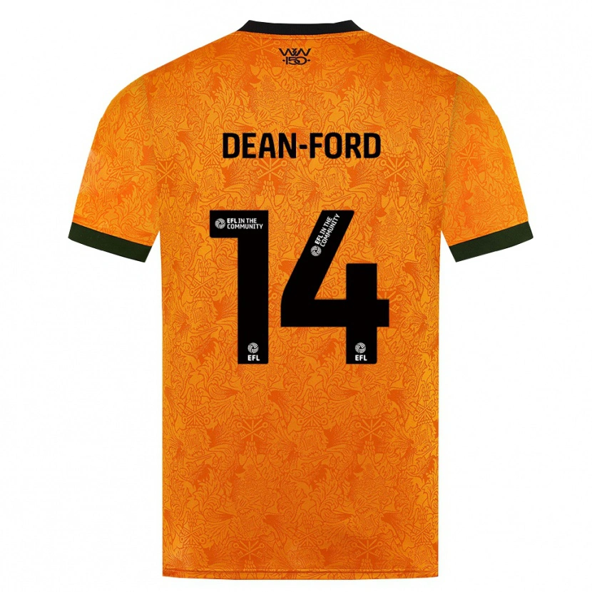 Danxen Kobiety Jacob Dean-Ford #14 Pomarańczowy Czarny Domowa Koszulka 2026/27 Koszulki Klubowe