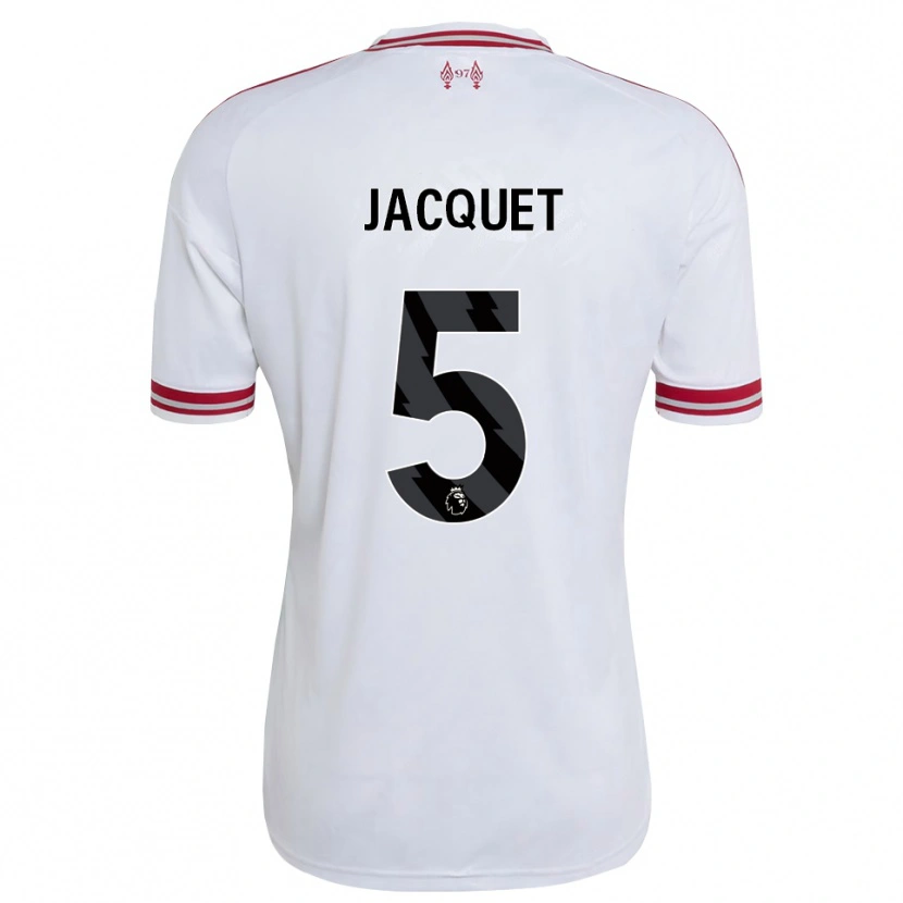 Danxen Kobiety Jérémy Jacquet #5 Czerwony Biały Wyjazdowa Koszulka 2026/27 Koszulki Klubowe