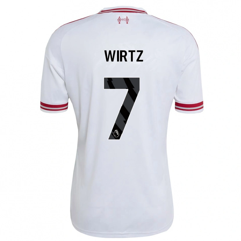 Danxen Kobiety Florian Wirtz #7 Czerwony Biały Wyjazdowa Koszulka 2026/27 Koszulki Klubowe