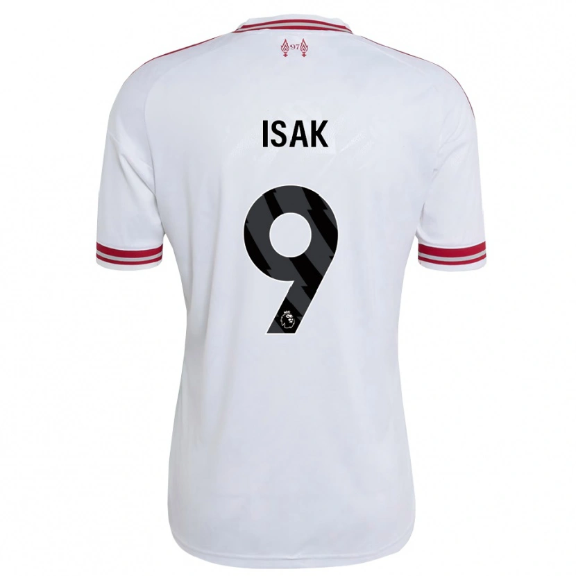 Danxen Kobiety Alexander Isak #9 Czerwony Biały Wyjazdowa Koszulka 2026/27 Koszulki Klubowe