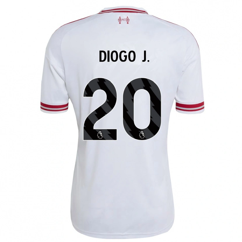 Danxen Kobiety Diogo Jota #20 Czerwony Biały Wyjazdowa Koszulka 2026/27 Koszulki Klubowe