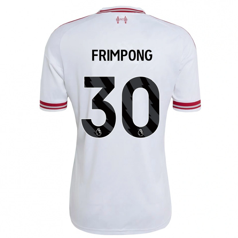 Danxen Kobiety Jeremie Frimpong #30 Czerwony Biały Wyjazdowa Koszulka 2026/27 Koszulki Klubowe