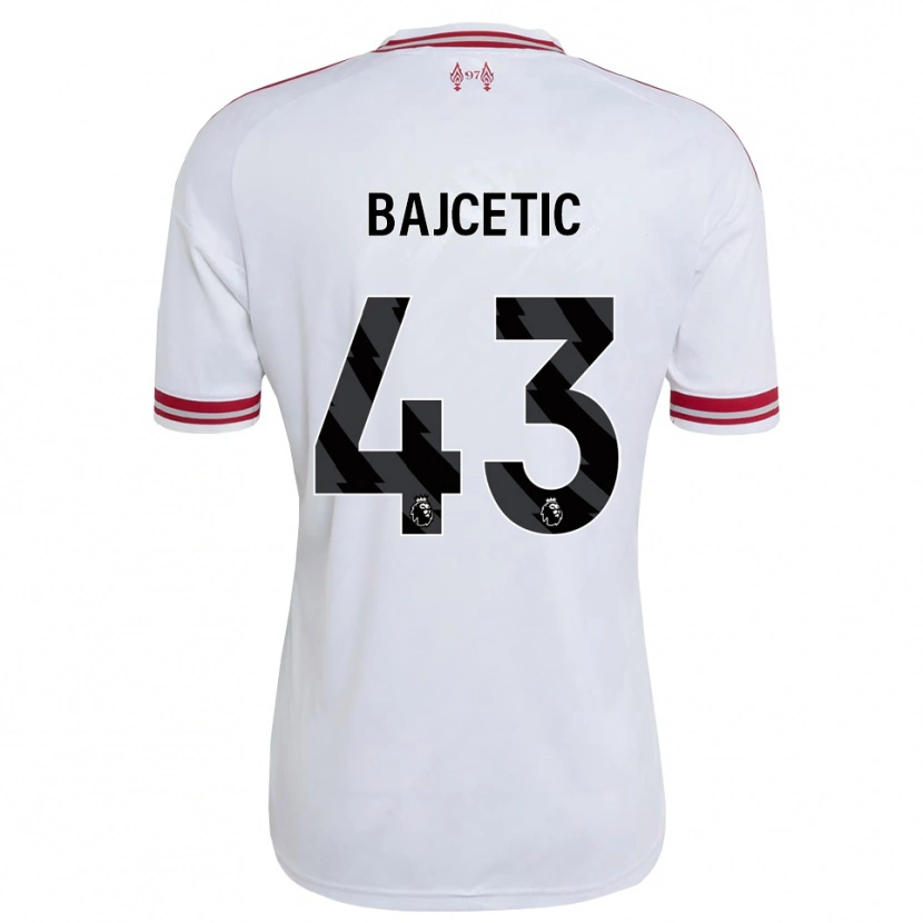 Danxen Kobiety Stefan Bajcetic #43 Czerwony Biały Wyjazdowa Koszulka 2026/27 Koszulki Klubowe
