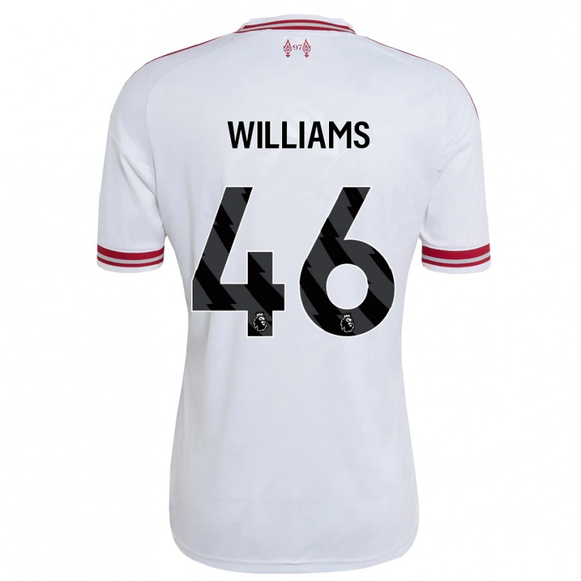 Danxen Kobiety Rhys Williams #46 Czerwony Biały Wyjazdowa Koszulka 2026/27 Koszulki Klubowe