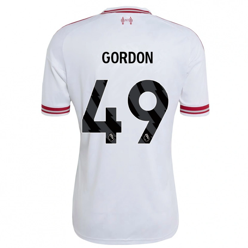 Danxen Kobiety Kaide Gordon #49 Czerwony Biały Wyjazdowa Koszulka 2026/27 Koszulki Klubowe