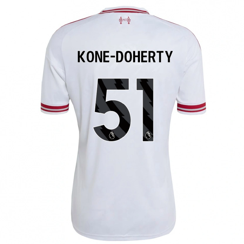 Danxen Kobiety Trent Kone-Doherty #51 Czerwony Biały Wyjazdowa Koszulka 2026/27 Koszulki Klubowe