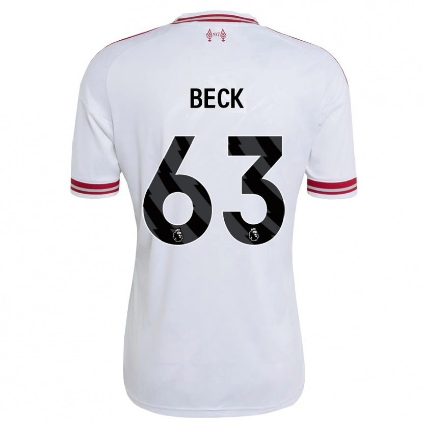 Danxen Kobiety Owen Beck #63 Czerwony Biały Wyjazdowa Koszulka 2026/27 Koszulki Klubowe
