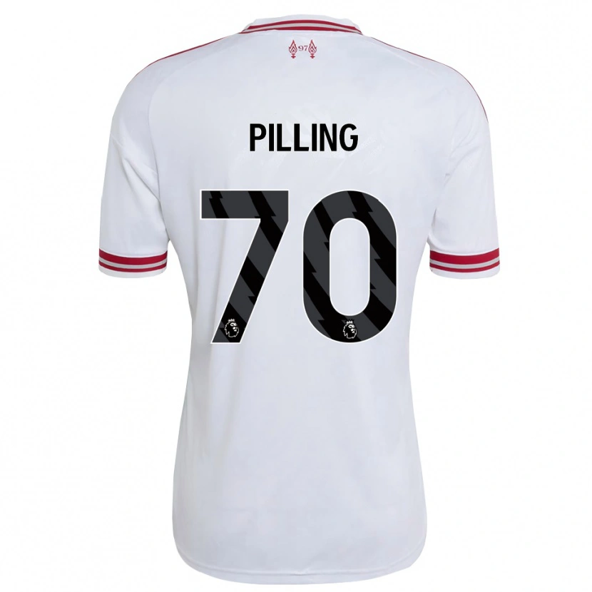 Danxen Kobiety Tommy Pilling #70 Czerwony Biały Wyjazdowa Koszulka 2026/27 Koszulki Klubowe