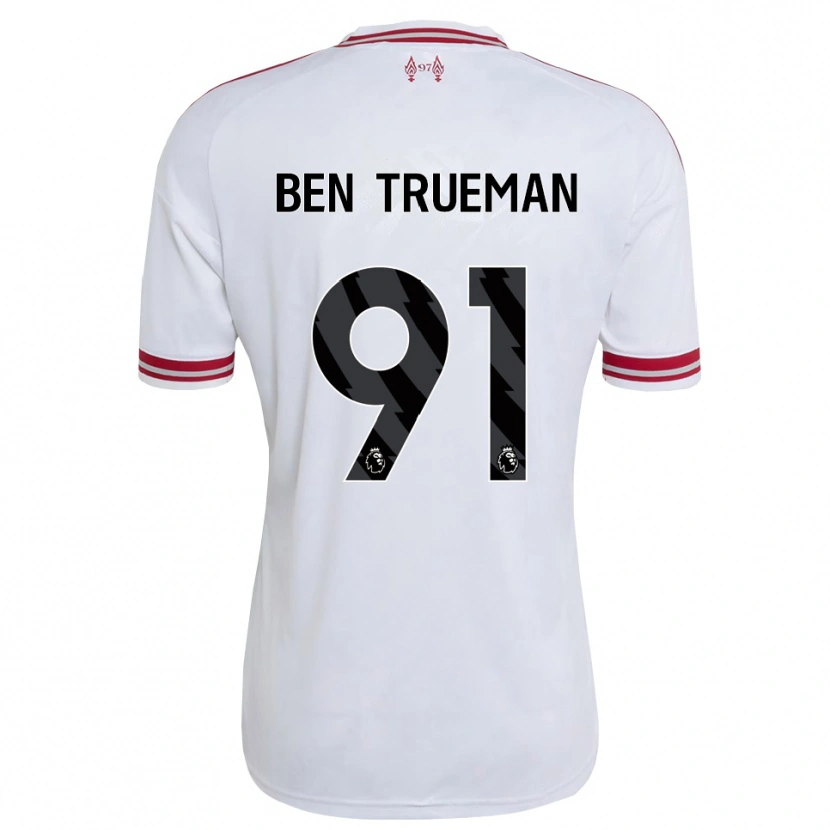 Danxen Kobiety Ben Trueman #91 Czerwony Biały Wyjazdowa Koszulka 2026/27 Koszulki Klubowe