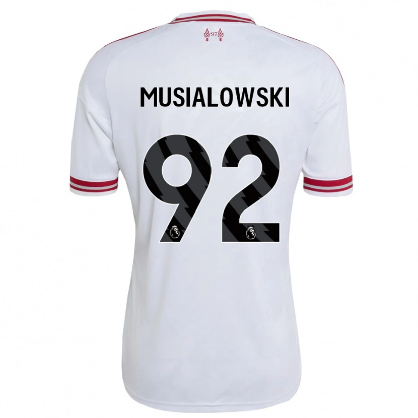 Danxen Kobiety Mateusz Musialowski #92 Czerwony Biały Wyjazdowa Koszulka 2026/27 Koszulki Klubowe