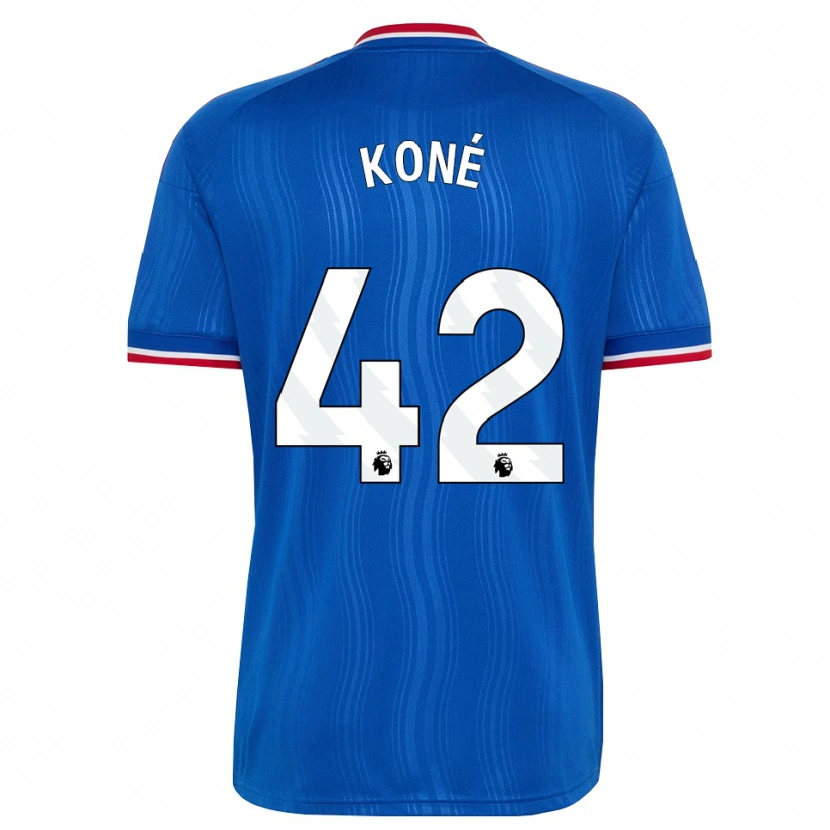 Danxen Kobiety Sékou Koné #42 Niebieski Biały Czerwony Wyjazdowa Koszulka 2026/27 Koszulki Klubowe