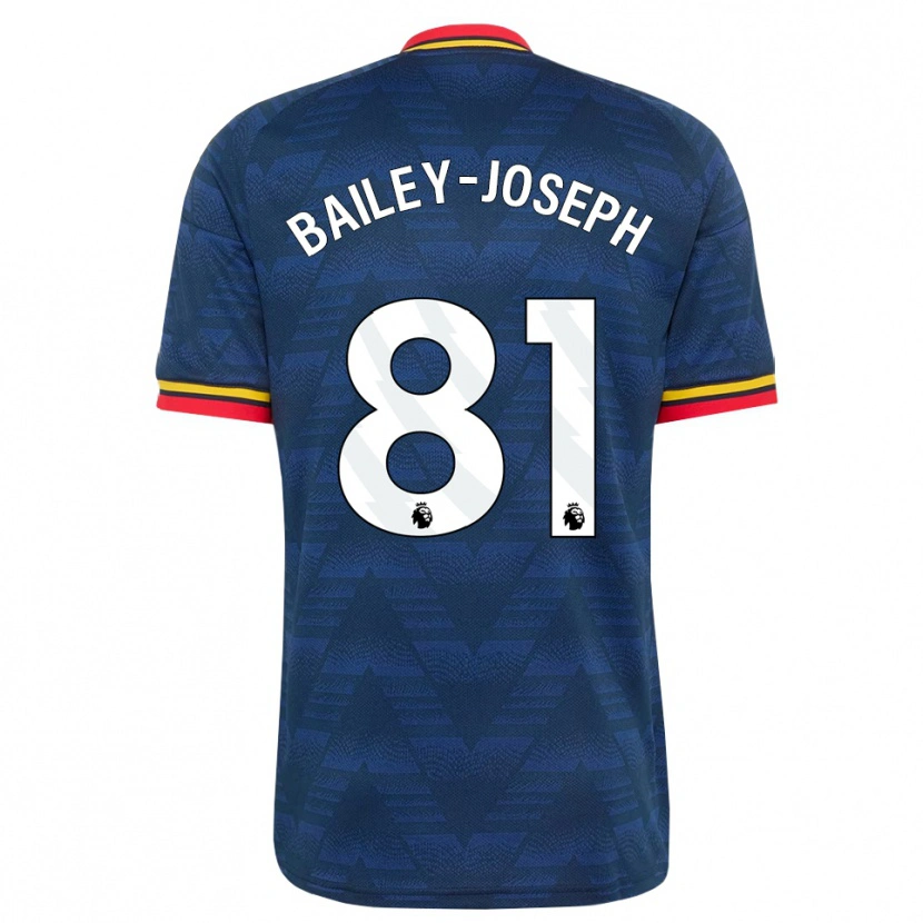 Danxen Kobiety Brando Bailey-Joseph #81 Północnoniebieski Żółty Czerwony Wyjazdowa Koszulka 2026/27 Koszulki Klubowe