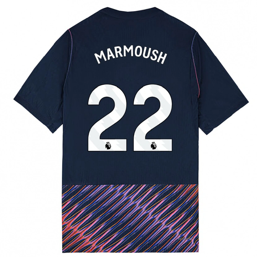 Danxen Kobiety Omar Marmoush #22 Królewski Niebieski Biały Wyjazdowa Koszulka 2026/27 Koszulki Klubowe