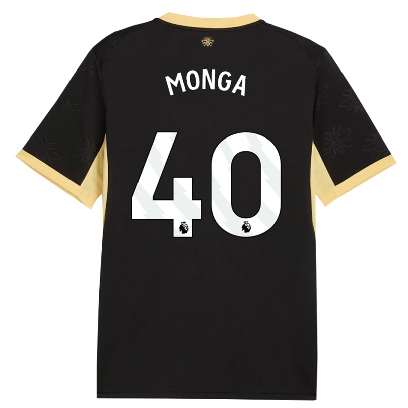 Danxen Kobiety Jeremy Monga #40 Czarny Żółty Wyjazdowa Koszulka 2026/27 Koszulki Klubowe