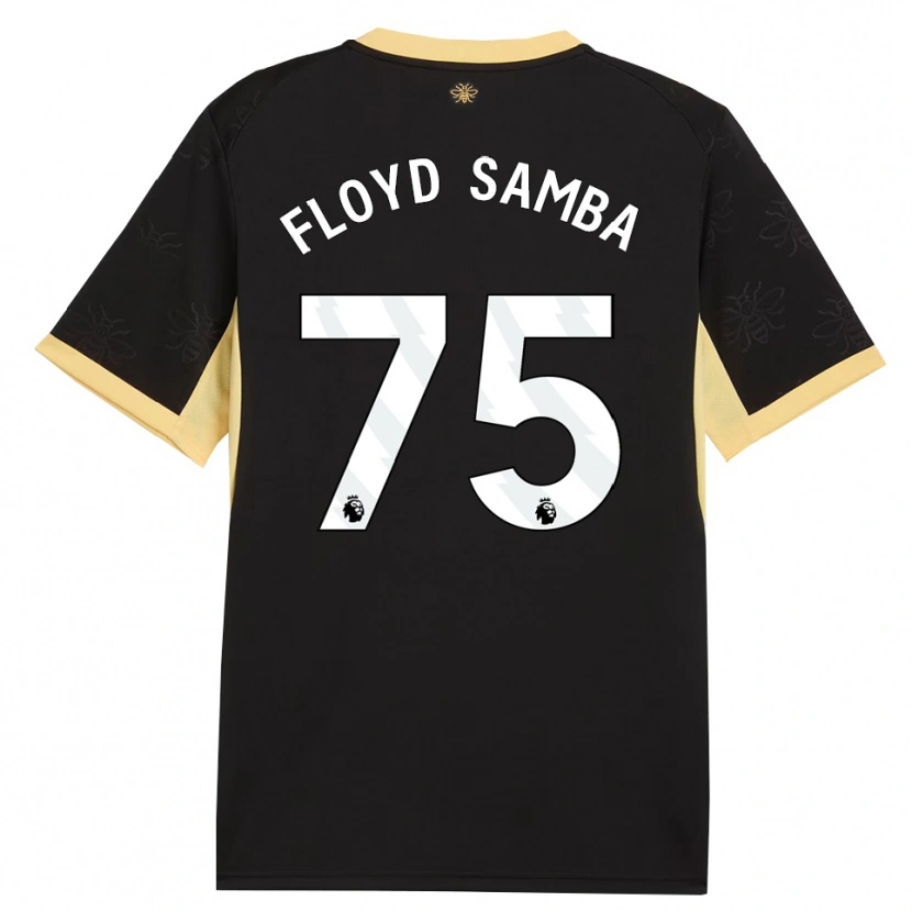 Danxen Kobiety Floyd Samba #75 Czarny Żółty Wyjazdowa Koszulka 2026/27 Koszulki Klubowe