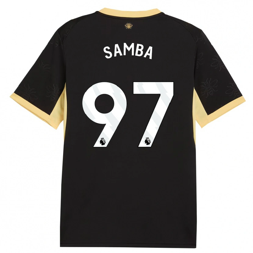 Danxen Kobiety Tyrone Samba #97 Czarny Żółty Wyjazdowa Koszulka 2026/27 Koszulki Klubowe
