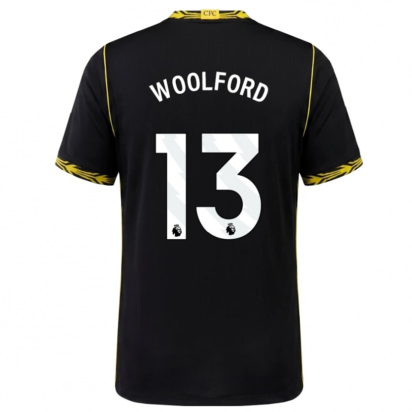 Danxen Kobiety Aaron Woolford #13 Czarny Żółty Wyjazdowa Koszulka 2026/27 Koszulki Klubowe